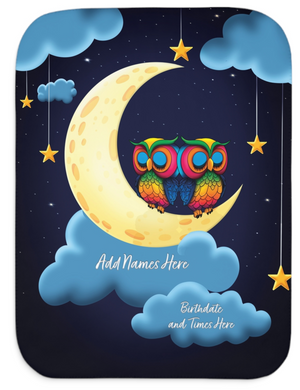 Personalized Twins Sherpa Baby Blanket