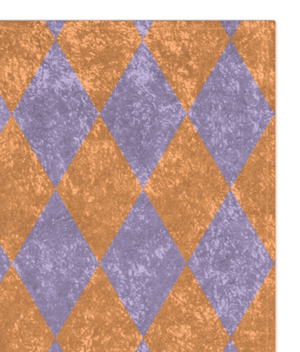 Purple and Orange Harlequin Decorative Throw