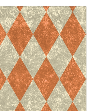 Orange and Yellow Harlequin Decorative Throw