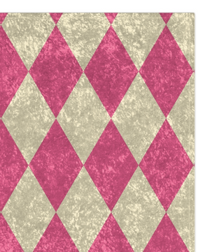 Pink and Yellow Harlequin Decorative Throw