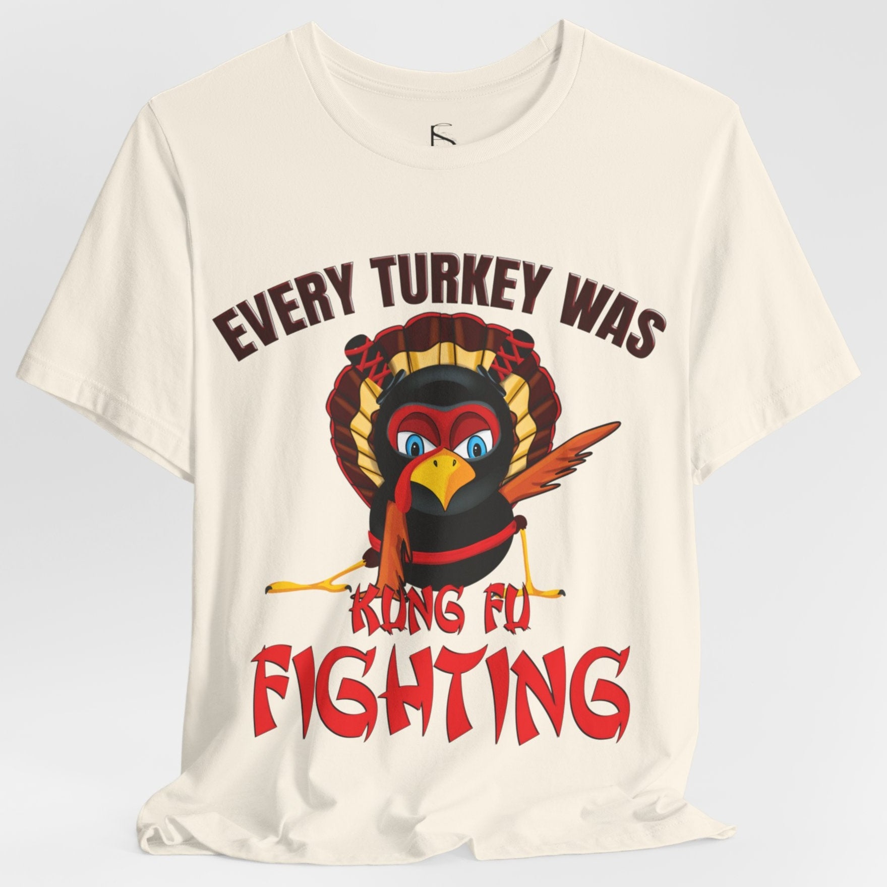 Every turkey was kung fu fighting funny 80s parody Thanksgiving shirt