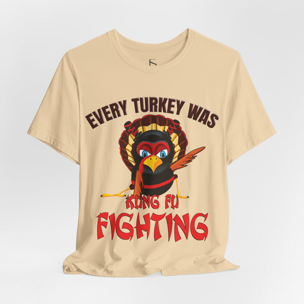 Kung Fu Fighting Turkey 80s Music Funny T-Shirt