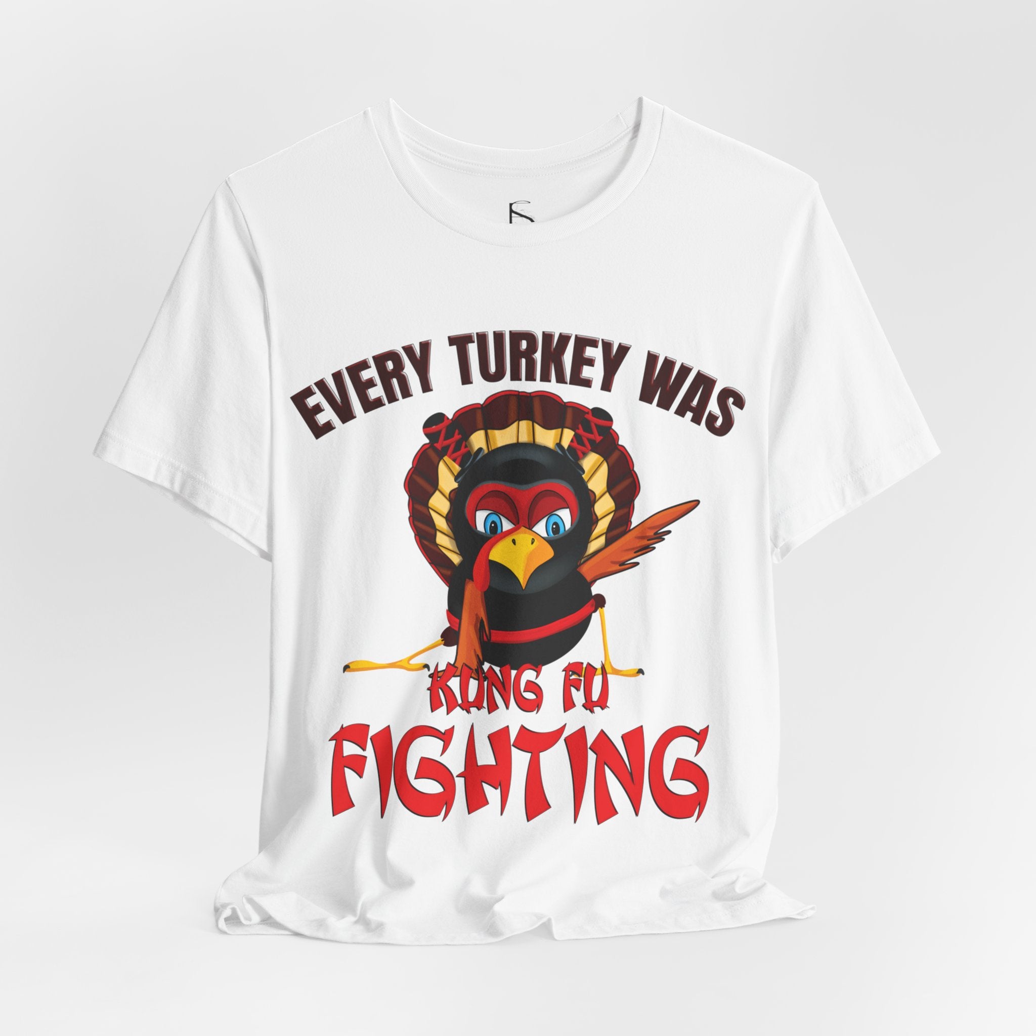 Kung Fu Fighting Turkey 80s Music Funny T-Shirt