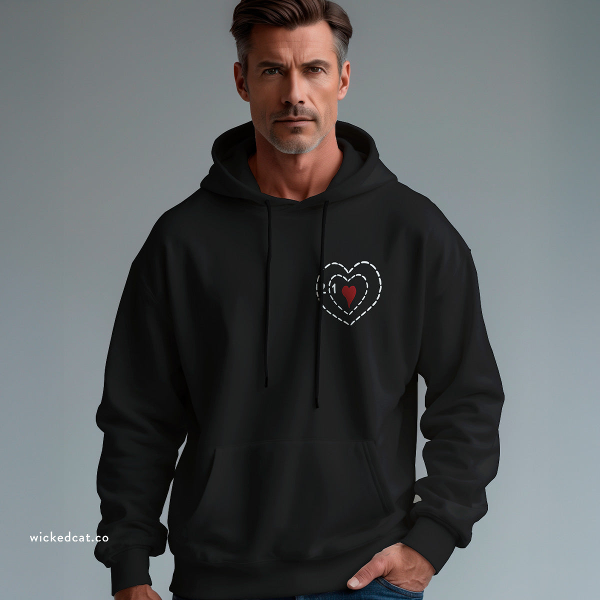 Embroidered Growing Grinch Heart Sweatshirt Hoodie