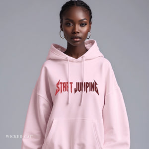 Embroidered Start Jumping VT Football Hoodie