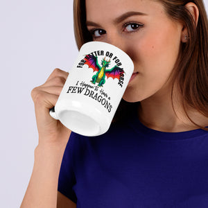 mug with 'Khaleesi Dragons Sarcastic Funny' graphic on a white background