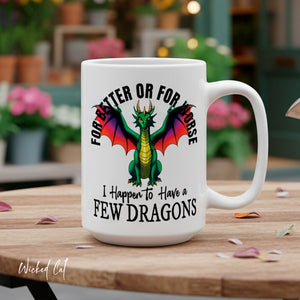 mug with 'Khaleesi Dragons Sarcastic Funny' graphic on a white background
