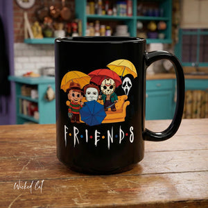 80s Horror Funny Friends Mug 15oz