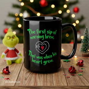 Grinch's Heart Christmas Coffee Mug 15oz