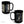 Two Black coffee mugs with Halloween books design.