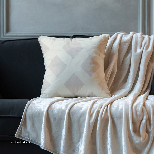 White Ivory Reversible Faux Suede Soft Pillow Cover