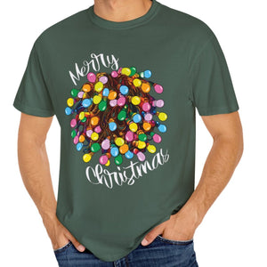 Comfort Colors® Tangled Lights Merry Christmas Funny T-Shirt