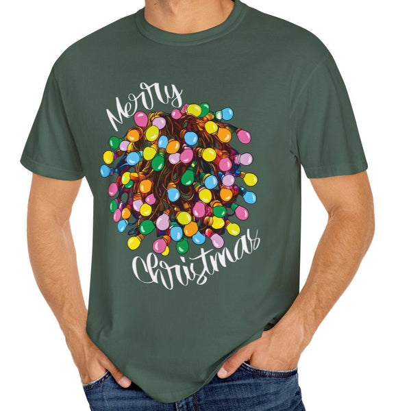 Comfort Colors® Tangled Lights Merry Christmas Funny T-Shirt