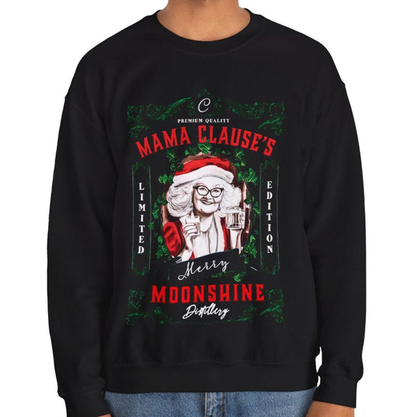Mrs. Clause's Moonshine Funny Christmas Sweatshirt