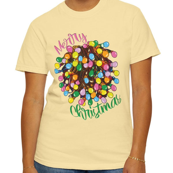 Comfort Colors® Tangled Lights Merry Christmas Funny T-Shirt