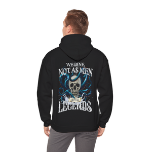 Pirate Sayings Skull Dine as Legends Men's Hoodie