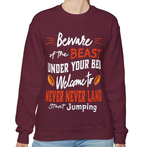 sweatshirt with 'Virginia Tech Football Game Day' design on a plain background