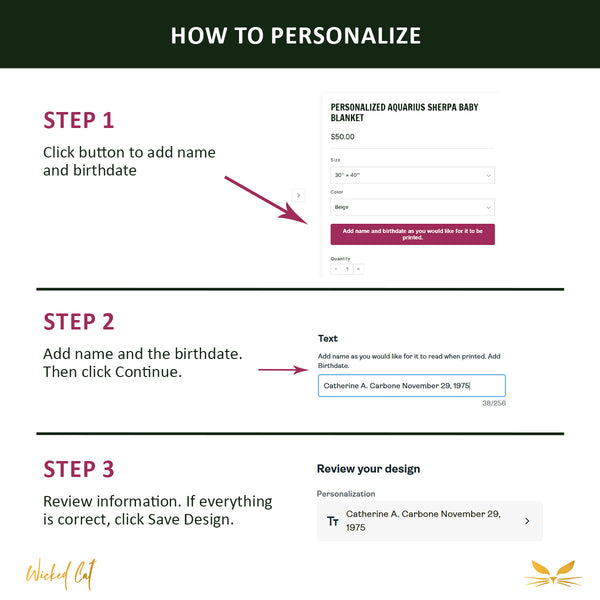 Personalized Taurus Zodiac Sherpa Baby Blanket