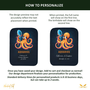 Personalized Virgo Zodiac Sherpa Baby Blanket