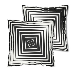 Black & White Reversible Faux Suede Pillow Cover