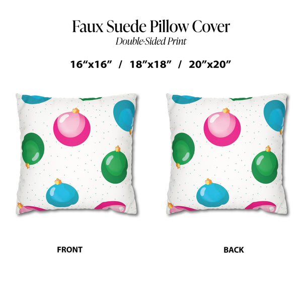 Colorful Ornaments Christmas Pillow Cover