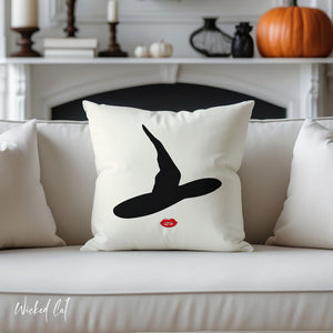 throw pillow with 'Glam Witch Outdoor Indoor' design