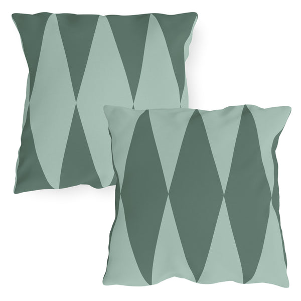 Green Diamond Indoor Outdoor Throw Pillow