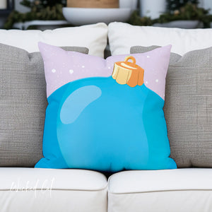 Blue Christmas Pillow Outdoor Pillow Holiday Decor