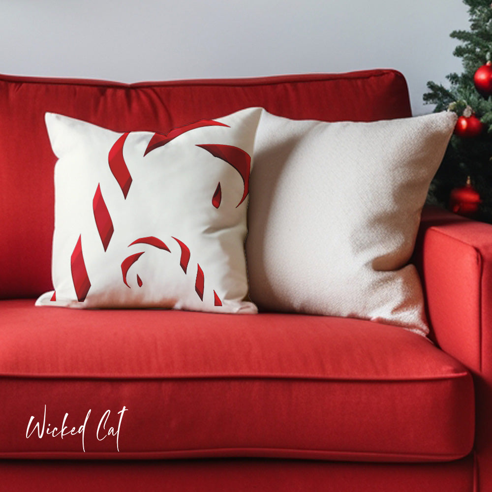 modern candy cane christmas pillow cover