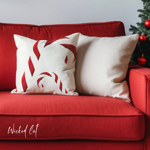 Candy Cane Pillow Cover Modern Holiday Pillow