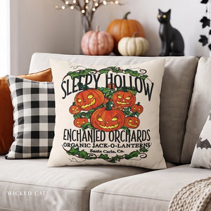 Sleepy Hollow Orchards Halloween Soft Pillow Cover