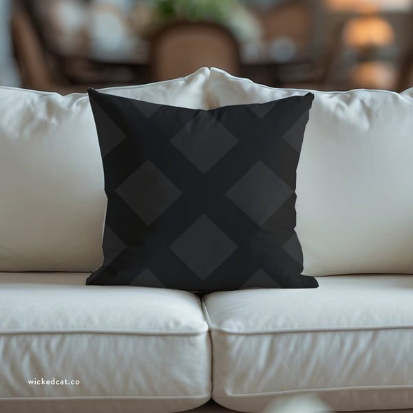 Black Chic Faux Suede Soft Pillow Cover