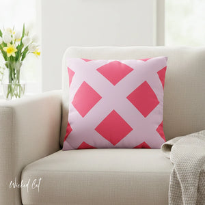 Reversible Pink Lilac Faux Suede Pillow Cover