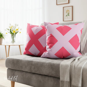 Reversible Pink Lilac Faux Suede Pillow Cover