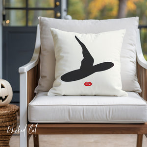 throw pillow with 'Glam Witch Outdoor Indoor' design