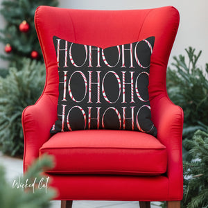 throw pillow with 'Reversible Holiday Outdoor' design