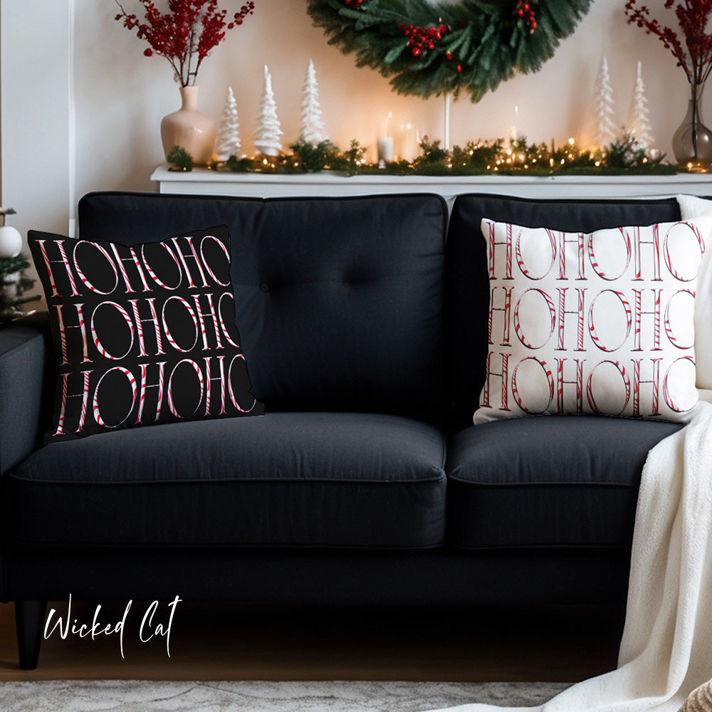 Ho Ho Ho Reversible Christmas Pillow Cover