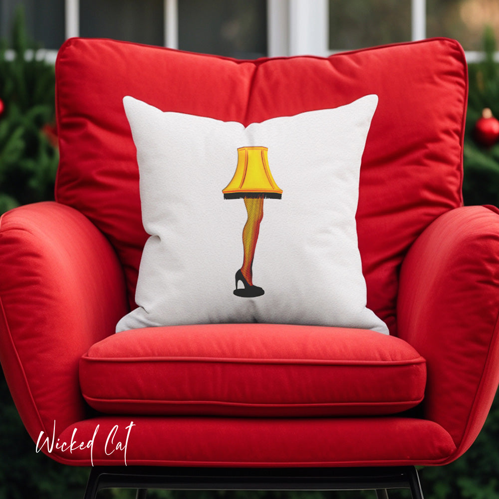A Christmas Story Leg Lamp Indoor Outdoor Pillow