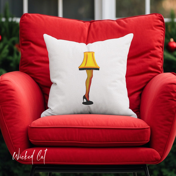 Christmas Story Leg Lamp Pillow Outdoor Decorative Pillow