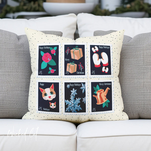 Classic Christmas Outdoor Throw Pillow Holiday Decor
