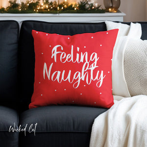Naughty or Nice Reversible Christmas Pillow Cover