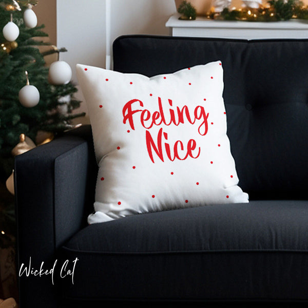 Naughty or Nice Reversible Christmas Pillow Cover