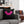 throw pillow with 'Black & Pink Bat Halloween' design