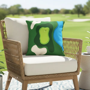 Golfers Outdoor Indoor Patio Throw Pillow