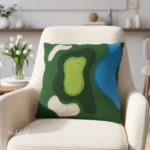 Golfers Outdoor Indoor Patio Throw Pillow