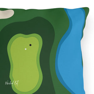 Golfers Outdoor Indoor Patio Throw Pillow