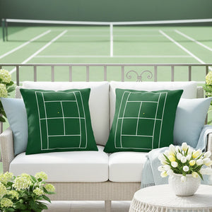 Tennis Outdoor Indoor Patio Throw Pillow