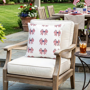throw pillow with 'Red White & Blue July 4th' design