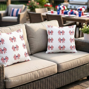 throw pillow with 'Red White & Blue July 4th' design