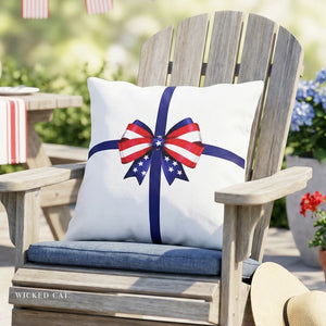 throw pillow with 'Patriotic July 4th' design